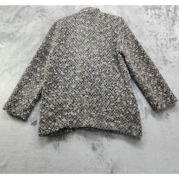 Vintage 80s Koret Career Blazer Womens L Boucle Fuzzy Nubby Knit Mohair Blend - Picture 2 of 8